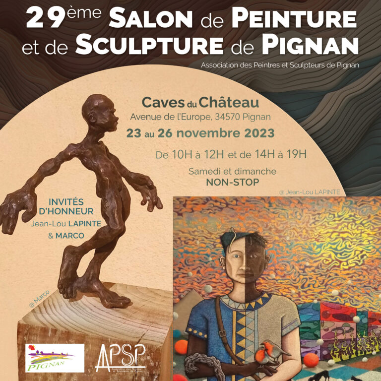 Affiche salon peinture et sculpture APSP 2023